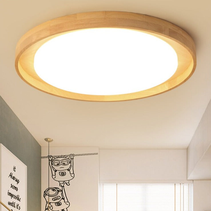 Plafonnier LED nordique en bois Adartza