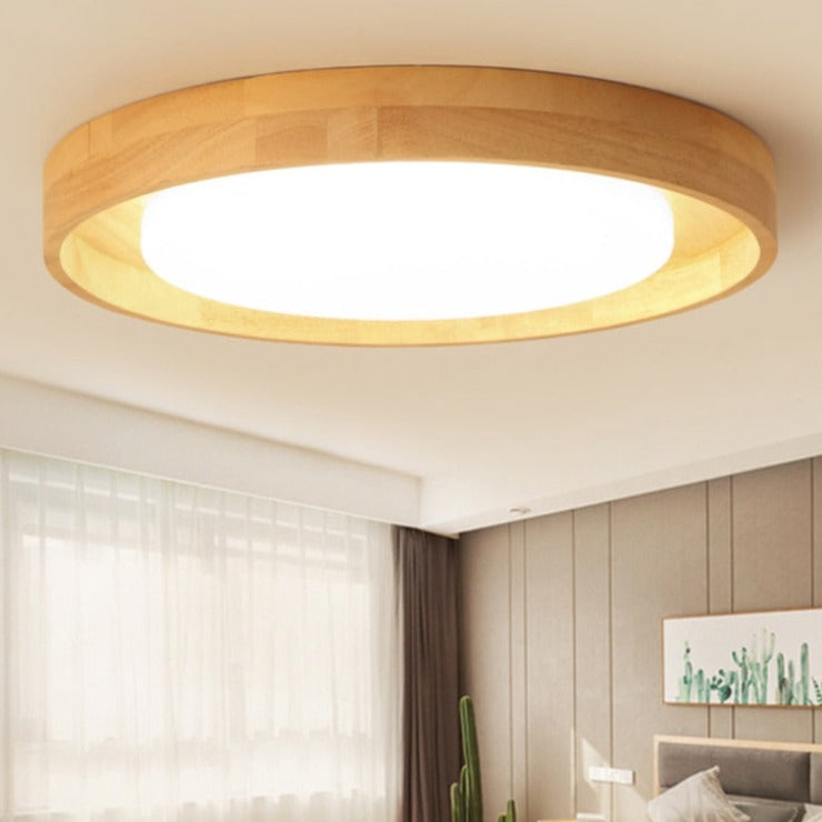 Plafonnier LED nordique en bois Adartza