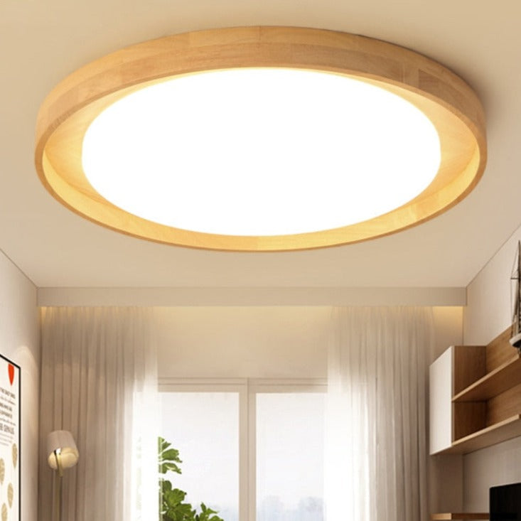 Plafonnier LED nordique en bois Adartza