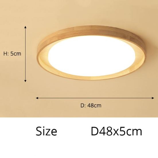 Plafonnier LED nordique en bois Adartza