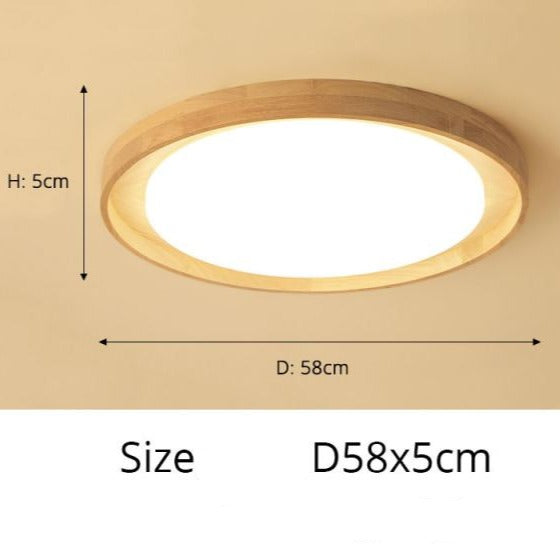 Plafonnier LED nordique en bois Adartza
