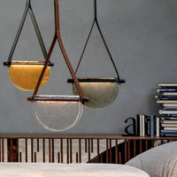 Suspension LED Creative en Demi-Cercle Verre