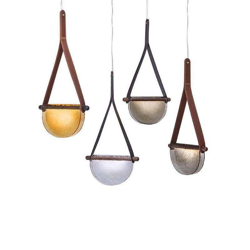 Suspension LED Creative en Demi-Cercle Verre