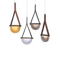 Suspension LED Creative en Demi-Cercle Verre
