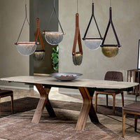 Suspension LED Creative en Demi-Cercle Verre