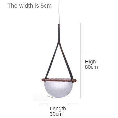 Suspension LED Creative en Demi-Cercle Verre