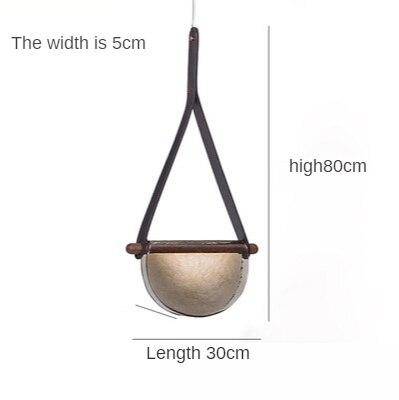 Suspension LED Creative en Demi-Cercle Verre