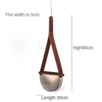 Suspension LED Creative en Demi-Cercle Verre