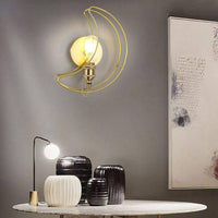 Applique murale LED dorée style Galaxie.