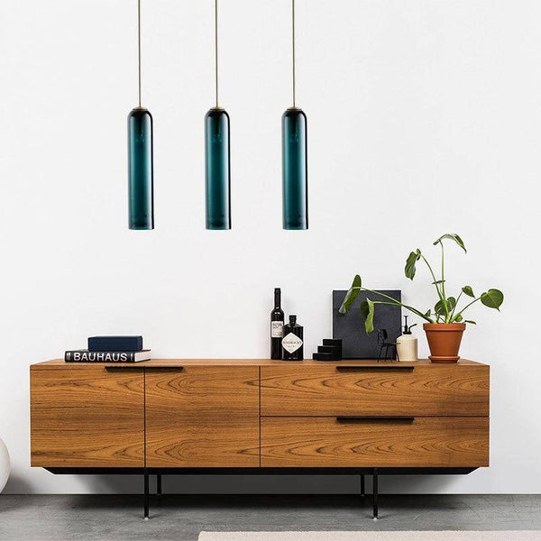 Suspension Loft en verre fondu coloré avec LED