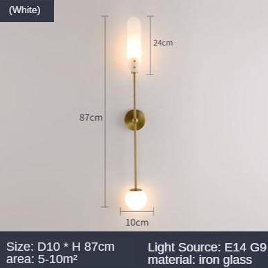 Applique murale LED dorée Nordic