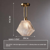 Suspension LED Shadow en verre rétro