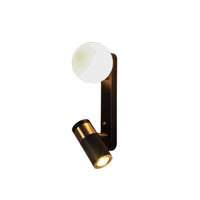 Applique murale LED noire et dorée avec boule en verre Light Deluxe