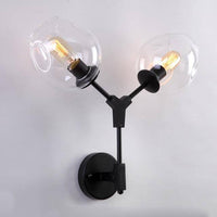 Applique murale LED design avec abat-jours en verre trempé