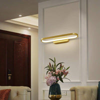 Applique murale dorée design LED