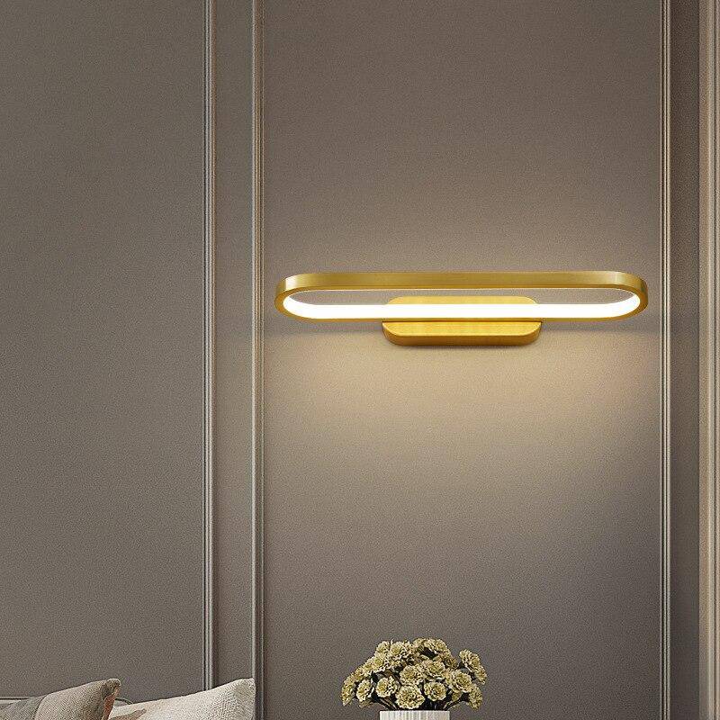 Applique murale dorée design LED