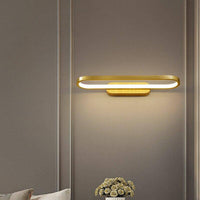 Applique murale dorée design LED