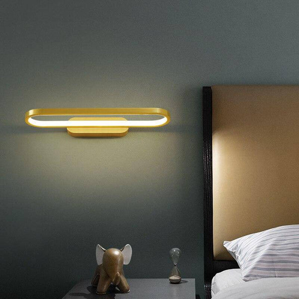 Applique murale dorée design LED
