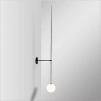 Applique murale LED dorée avec boule en verre	blanc
