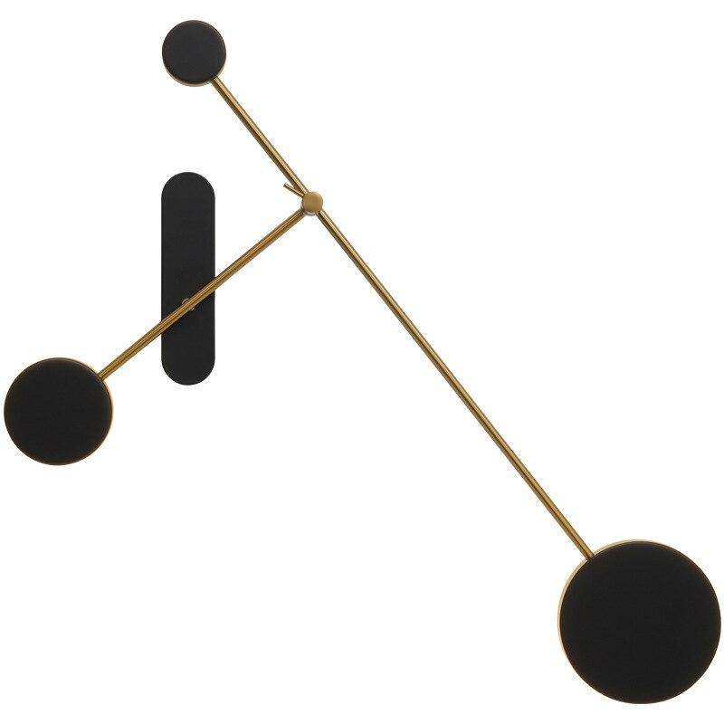 Applique murale design Loft LED - Disques noirs