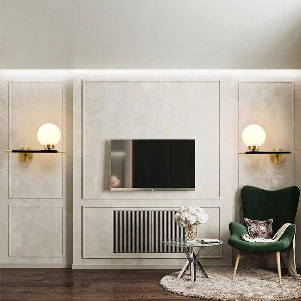 Applique murale LED dorée "Lumière d'Or"