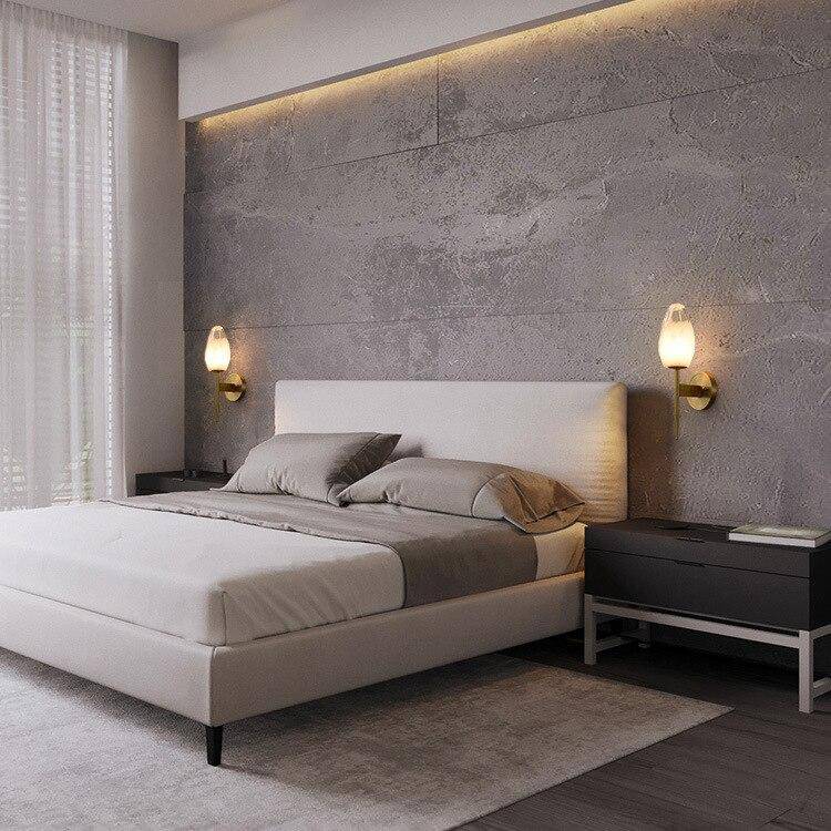 Applique murale LED dorée de luxe
