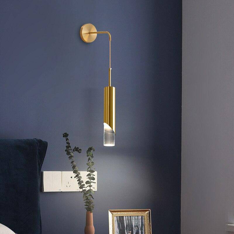 Applique murale LED design dorée "Lumière"
