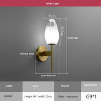 Applique murale LED dorée de luxe