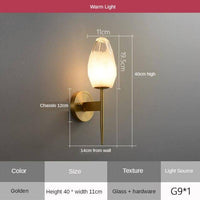 Applique murale LED dorée de luxe