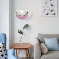 Suspension LED Métal et Pendentif Coloré