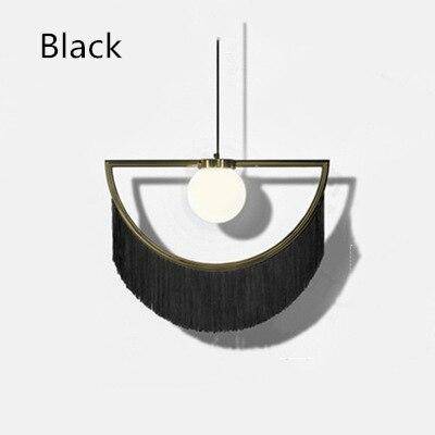Suspension LED Métal et Pendentif Coloré