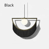 Suspension LED Métal et Pendentif Coloré