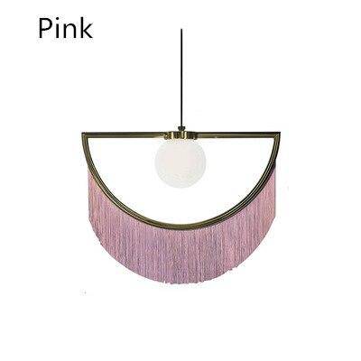 Suspension LED Métal et Pendentif Coloré