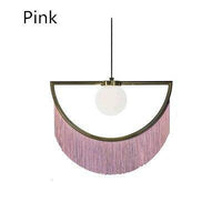 Suspension LED Métal et Pendentif Coloré