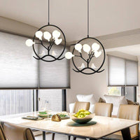 Suspension LED Luxe en branches dorées