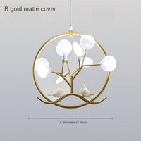 Suspension LED Luxe en branches dorées