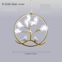 Suspension LED Luxe en branches dorées