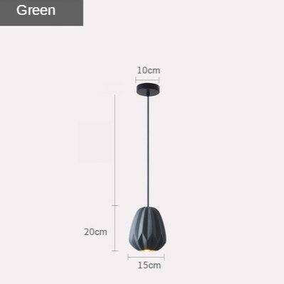 Suspension LED Shadow : Abat-jour géométrique coloré