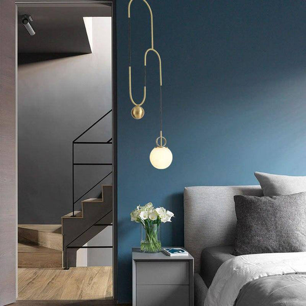 Suspension LED design doré Shadow