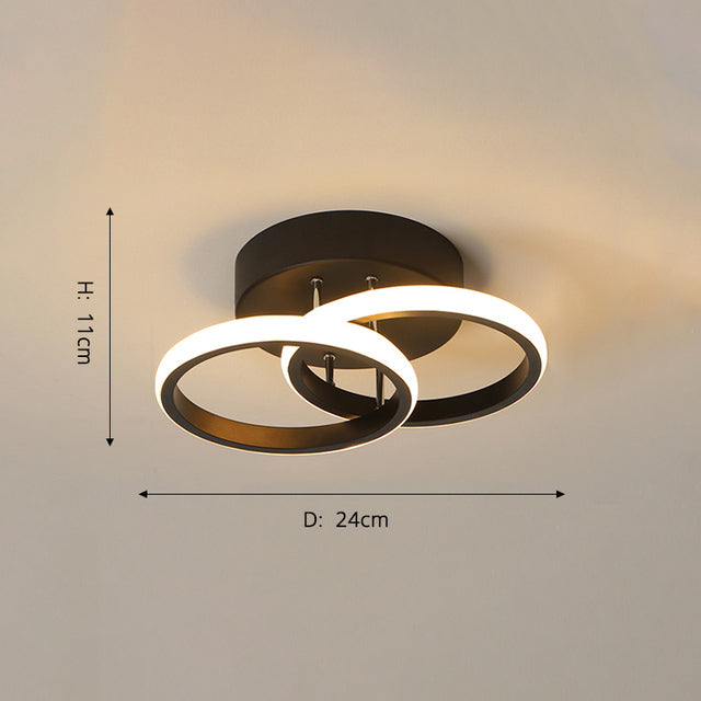 Plafonnier LED Dunkian en métal croisé