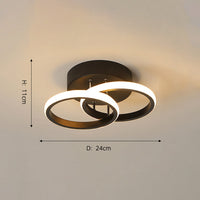 Plafonnier LED Dunkian en métal croisé