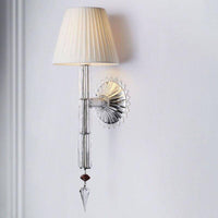 Applique murale LED Luxe avec abat-jour rétro et verre cristal