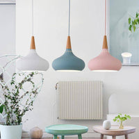 Suspension Loft LED en métal et bois