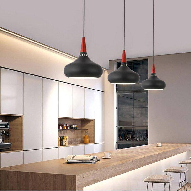 Suspension Loft LED en métal et bois