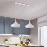 Suspension Loft LED en métal et bois