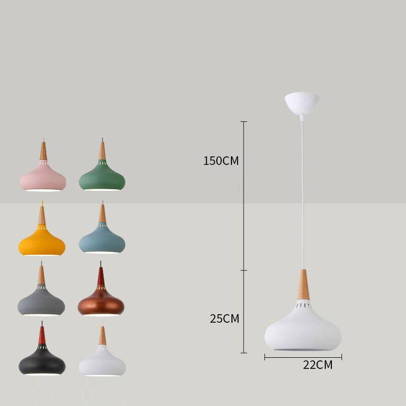 Suspension Loft LED en métal et bois