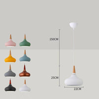 Suspension Loft LED en métal et bois