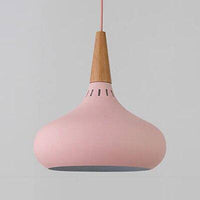 Suspension Loft LED en métal et bois