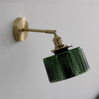 Applique murale design dorée LED en verre vintage