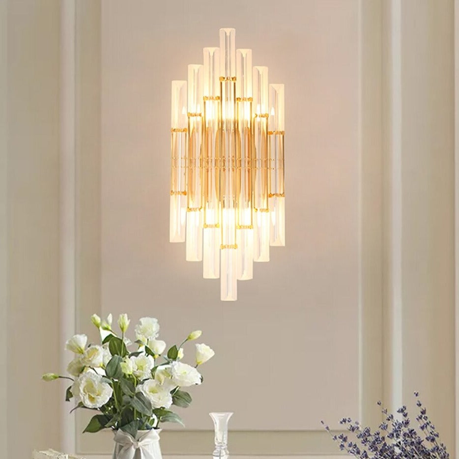 Applique murale LED Lyssia en verre transparent